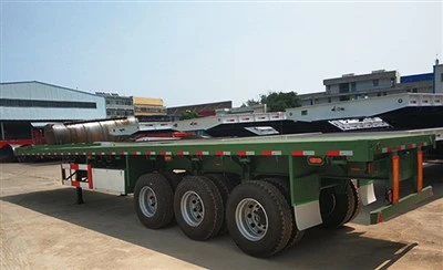 Çin Sıcak Satış 3 Akslı Konteyner Düz Yataklı Römork, Dayanıklı Kaliteyle